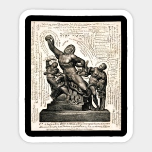 William Blake - Laocoon vintage design Sticker